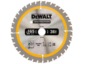 DeWALT tarcza piła do drewna 165mm 20mm 36z DT1950