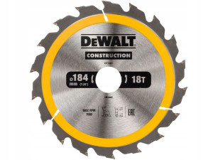 DeWALT tarcza piła do drewna 184mm 30mm 18z DT1941