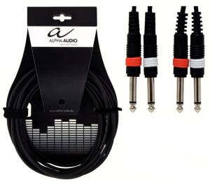 Kabel ALPHA AUDIO 2xJack 6,3mm M. - 2xJack 6,3mm M. 3m