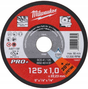 Tarcza do metalu 125x1 INOX PRO+ MILWAUKEE