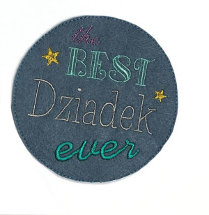 Haftowana podkładka pod kubek dla Dziadka