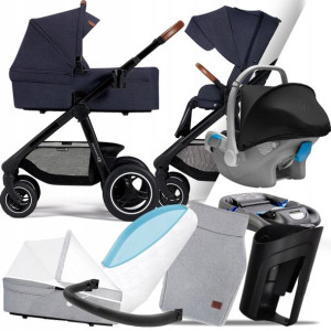 Kinderkraft 4w1 Everyday 03 Denim, Kite+ Baza Dock