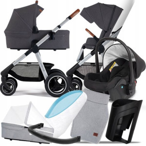 Kinderkraft 3w1 Everyday 02 Dark Grey Fotelik Kite