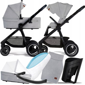 Kinderkraft 2w1 Everyday 04 Light Grey I Adaptery