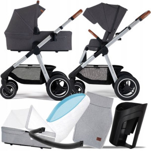Kinderkraft 2w1 Everyday 02 Dark Grey I Adaptery