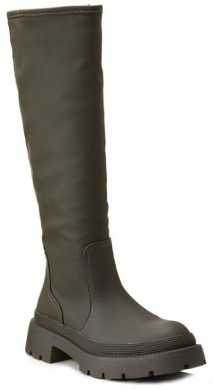Kozaki workery damskie D-A 1396 ocieplane khaki