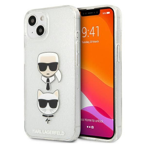 Karl Lagerfeld Choupette Glitter | Etui do iPhone 13 Mini - SILVER