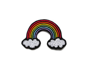 Haftowana Naszywka na ubrania tęcza Rainbow