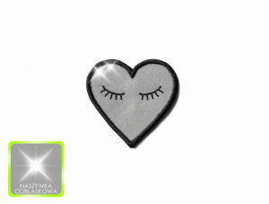 Naszywka Haftowana na ubrania Odblaskowa Cudowne Serce Lovely Heart