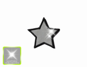 Naszywka Haft na odzież Odblaskowa Gwiazda Star