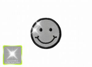Haftowana Naszywka Odblaskowa na ubranie uśmiech Smile