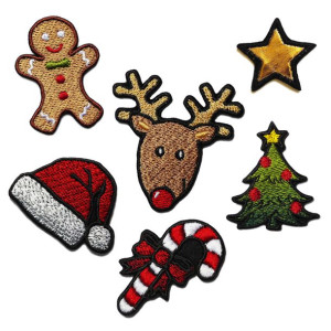 Zestaw haftowanych naszywek Święta Christmas Time