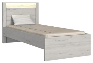 Pojedyncze łóżko 90x200 kraft biały - Dagna 20X
