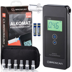 Alkomat elektrochemiczny +ustniki KALIBRACJA BACscan F-60
