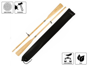 Wiosła szalupowe do łodzi John Paddle + pokrowiec Oar Sleeve + dulki (kompl