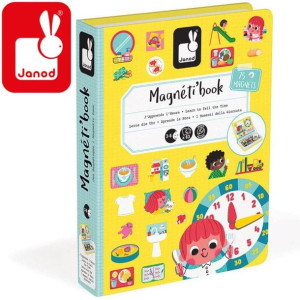 Magnetyczna układanka Uczę się zegarka Magnetibook Janod