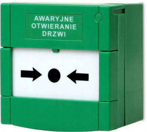 Zielony przycisk ewakuacyjny resetowalny Getfort