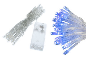 Lampki Choinkowe Choinkę Baterie 20 Led Niebieskie