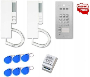 Domofon Aco Familio Dwurodzinny Stalowy Panel