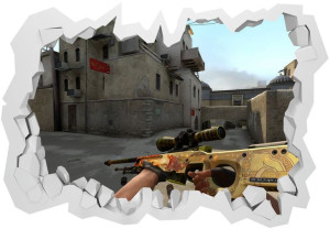 Counter-Strike, naklejka 3D 100x70