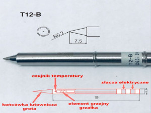 Grot stacji lutowniczej Bakon Hakko T12-B