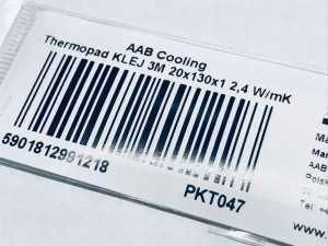 AAB thermopad klej 3M 20x130x1 - 2,4 W/mK