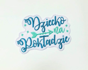 Naszywka haftowana Napis Dziecko na Pokładzie