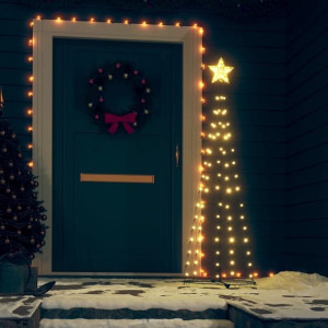 Lumarko Ozdoba świąteczna w kształcie choinki, biała, 84 LED, 50x150cm