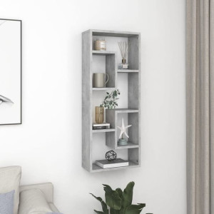 Lumarko Półka ścienna, szarość betonu, 36x16x90 cm, płyta wiórowa
