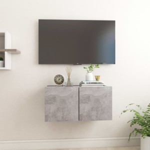 Lumarko Szafki wiszące pod TV, szarość betonu, 60x30x30 cm