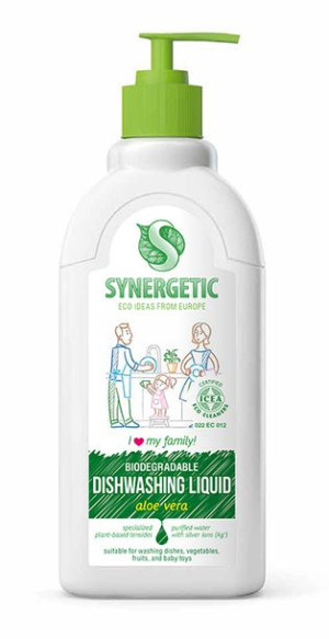 SYNERGETIC Certyfikowany Biodegradowalny żel do mycia naczyń ALOES 500 ml