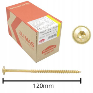 Wkręty Ciesielskie Do Drewna Talerzowe Torx 6x120