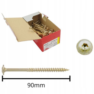 Wkręty Ciesielskie Do Drewna Talerzowe Torx 6x90