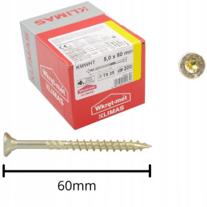 Wkręty Ciesielskie Do Drewna 5,0x60 Torx 200szt