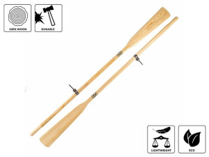 Wiosła szalupowe do łodzi + dulki John Paddle (komplet - 2 sztuki)