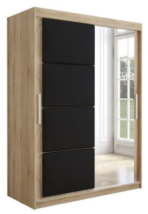 Szafa przesuwna garderoba panele tapicerowane TAPI 2 150 cm sonoma