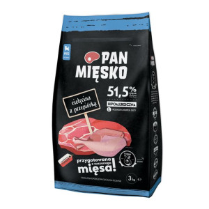 Pan Mięsko Karma Sucha Dla Szczeniąt I Młodych Psów Cielęcina Z Przepiórką