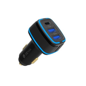 Devia ładowarka samochodowa Extreme PD QC 3.0 85W 1x USB-C 2xUSB czarna