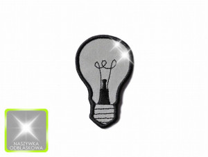 Naszywka łata hatowana Odblaskowa żarówka Light Bulb