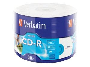 CD-R Verbatim Extra Protection Printable 50szt 52x