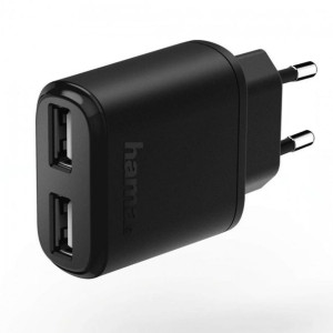 Ładowarka Hama Wall Charger 2x USB 2.4A czarna
