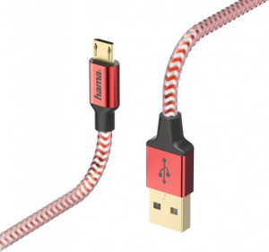 Hama micro USB Reflected 1.5m czerwony