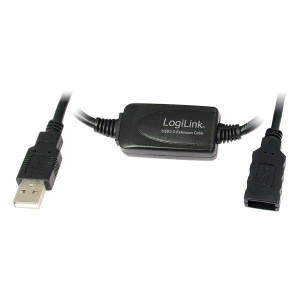Przedłużacz LogiLink USB 15.0m czarny