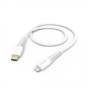 Kabel przewód USB-C - Lightning 15m biały Hama