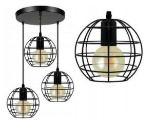 Lampa Sufitowa Wisząca Styl Loft Odessa 3x E27 Led