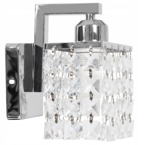 Lampa Ścienna Kinkiet Glamour Kryształowa Chrom