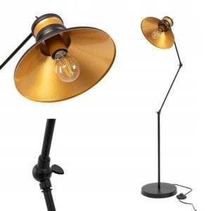 Lampa Stojąca Podłogowa Asti Loft Czarna