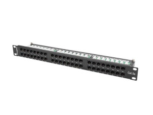Patch Panel 48 Port 1U Lanberg PPU5-1048-B
