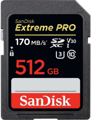 SanDisk SDXC 512GB Extreme Pro 170/90 MB/s V30 UHS