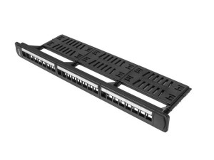 Patch Panel Pusty 24 Port 1U Lanberg PPKS-1124-B